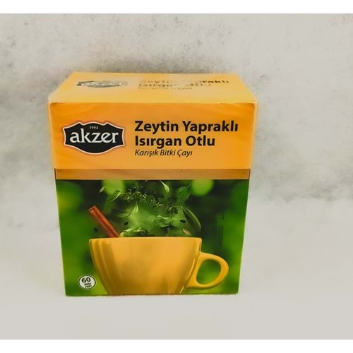 Akzer Zeytin Yapraklı Isırgan Otlu Bitki Çayı 60 Süzen P.